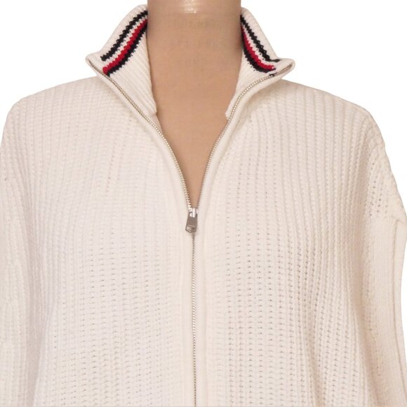 Tommy Hilfiger White Cotton Blend Sweater Cape Size XS / S - Picture 5 of 10